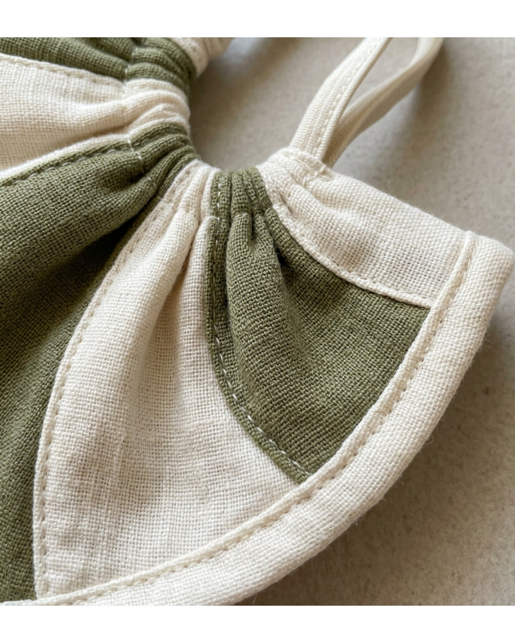 Bmxdk Cotton Gauze Ruffle Wash Ball Moss Ivory - Detail view