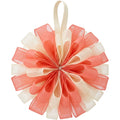 Bmxdk Layered Tulle Ribbon Bath Pouf Coral Cream - Product view