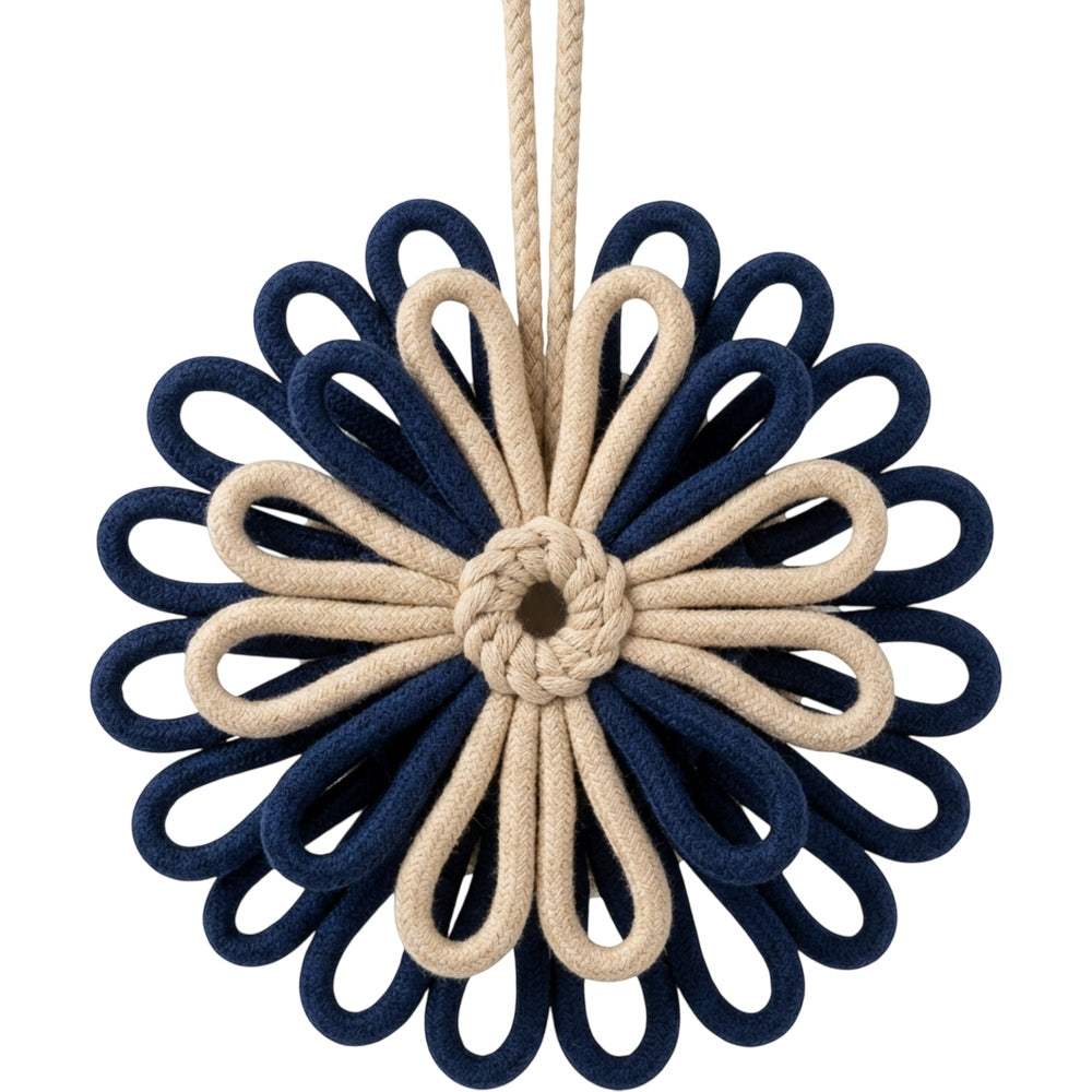 Bmxdk Polyester Cord-Loop Bath Ball Navy Sand - Product view